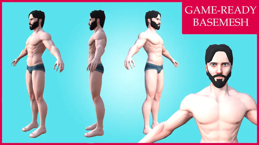 Render of Jacobo, a stylized male 3D character, shown in a front pose